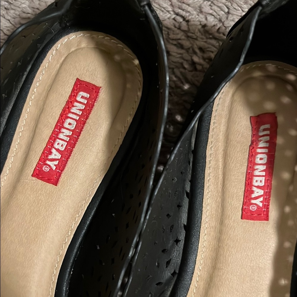 UNIONBAY Black Perforated Ballet Flats - Picture 2 of 8